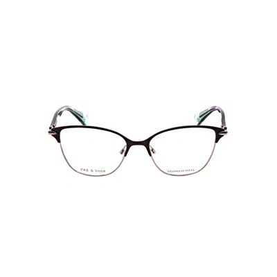 Rag & Bone Rag And Bone Ladies Purple Rectangular Eyeglass Frames Rnb3049 In Multi
