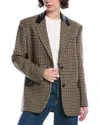 Rag & Bone Lainey Italian Houndstooth Wool Blazer In Multi