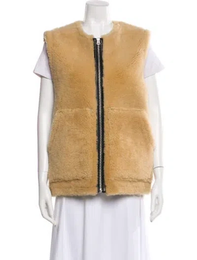 Pre-owned Rag & Bone Lamb Fur Fur Jacket In Neutral