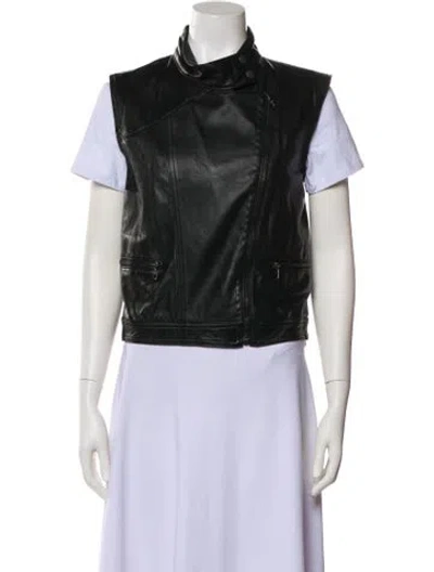 Pre-owned Rag & Bone Lamb Leather Biker Jacket In Green