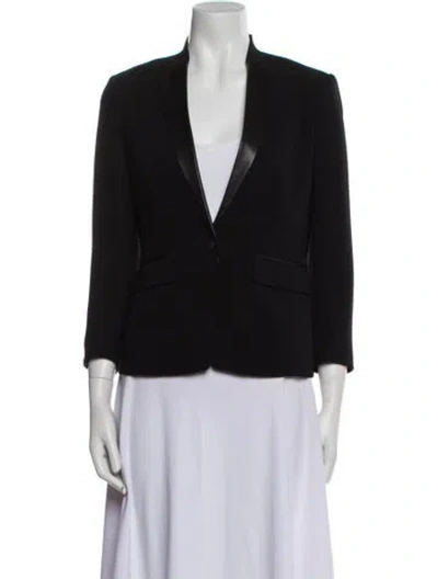 Pre-owned Rag & Bone Lamb Leather Blazer In Black