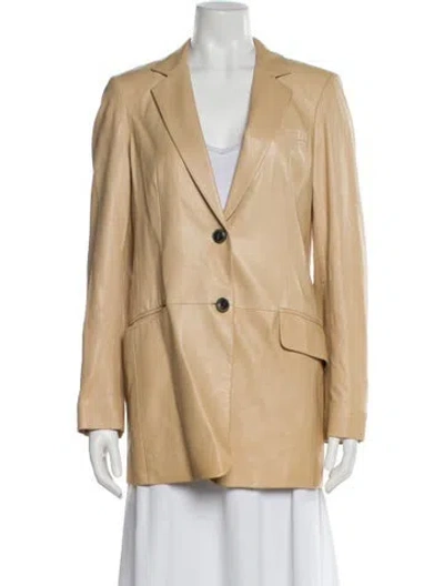 Pre-owned Rag & Bone Lamb Leather Coat In Neutral