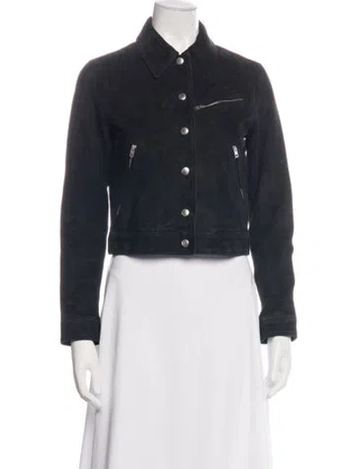 Pre-owned Rag & Bone Lamb Leather Jacket In Black