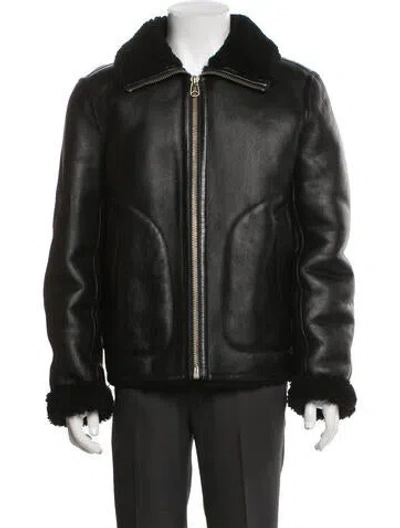 Pre-owned Rag & Bone Lamb Leather Moto Jacket In Black