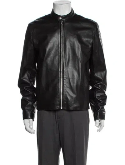 Pre-owned Rag & Bone Lamb Leather Moto Jacket In Black