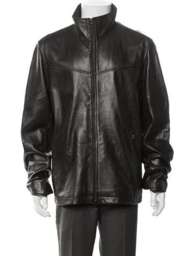 Pre-owned Rag & Bone Lamb Leather Moto Jacket In Black