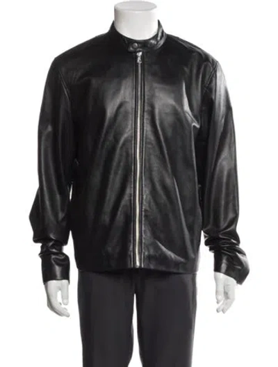 Pre-owned Rag & Bone Lamb Leather Moto Jacket In Black