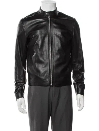 Pre-owned Rag & Bone Lamb Leather Moto Jacket In Black
