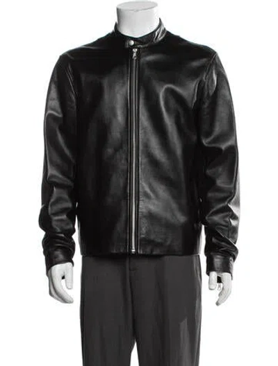 Pre-owned Rag & Bone Lamb Leather Moto Jacket In Black