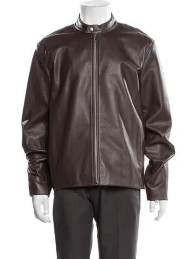 Pre-owned Rag & Bone Lamb Leather Moto Jacket W/ Tags In Brown