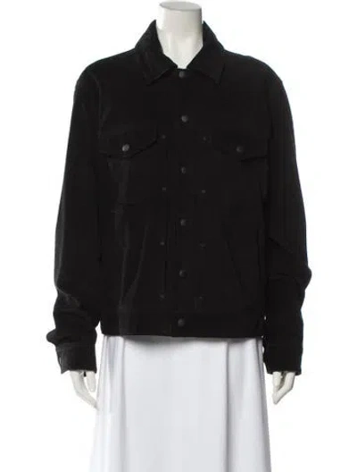 Pre-owned Rag & Bone Lambskin Denim Jacket In Black