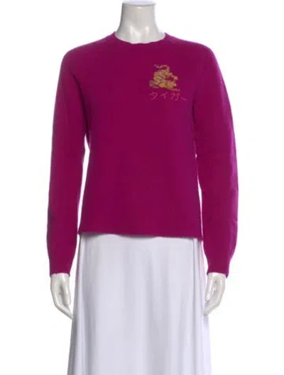 Pre-owned Rag & Bone Lambswool Crew Neck Sweater In Purple
