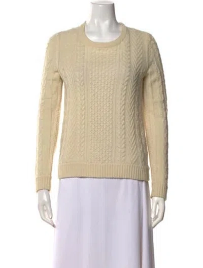 Pre-owned Rag & Bone Lambswool Scoop Neck Sweater In Neutral