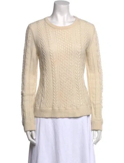 Pre-owned Rag & Bone Lambswool Scoop Neck Sweater In Neutral