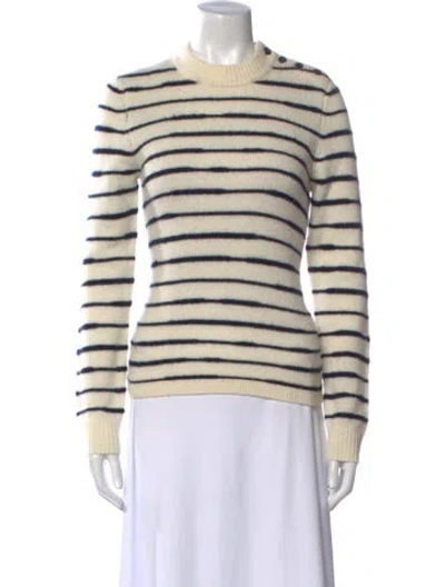 Pre-owned Rag & Bone Lambswool Striped Sweater In Neutral
