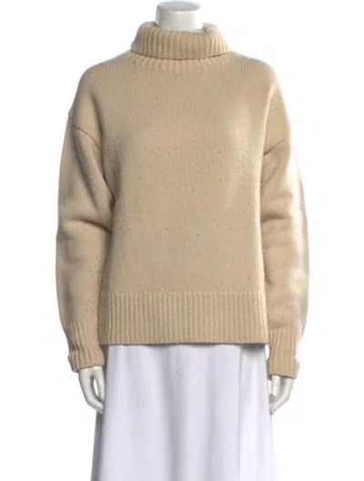 Pre-owned Rag & Bone Lambswool Turtleneck Sweater In Neutral