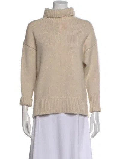 Pre-owned Rag & Bone Lambswool Turtleneck Sweater In Neutral