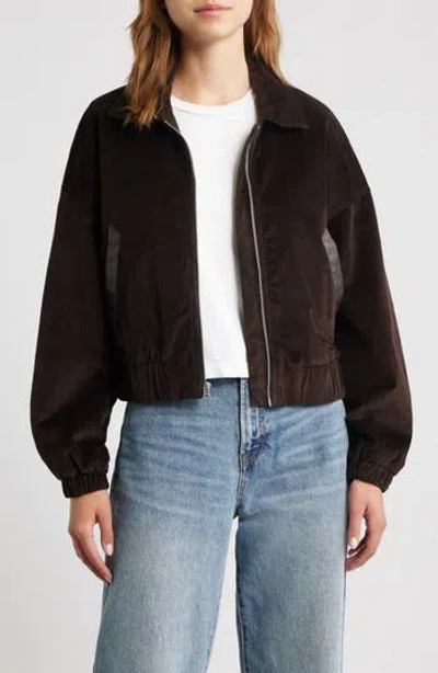 Rag & Bone Lara Cotton Blend Corduroy Bomber Jacket In Brown