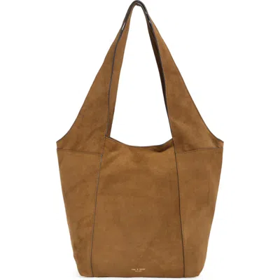 Rag & Bone Large Brayton Suede Shopper In Brown