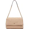 Rag & Bone Large Chelsea Straw Flap Crossbody Bag In Neutral