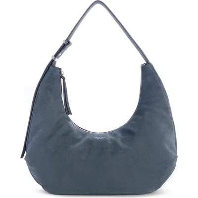 Rag & Bone Large Hudson Suede Hobo Bag In Blue