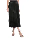 Rag & Bone Laurel Shine Midi Skirt In Black