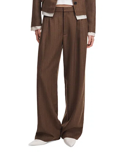 Rag & Bone Lawrence Wool Blend Tailored Pants In Brown