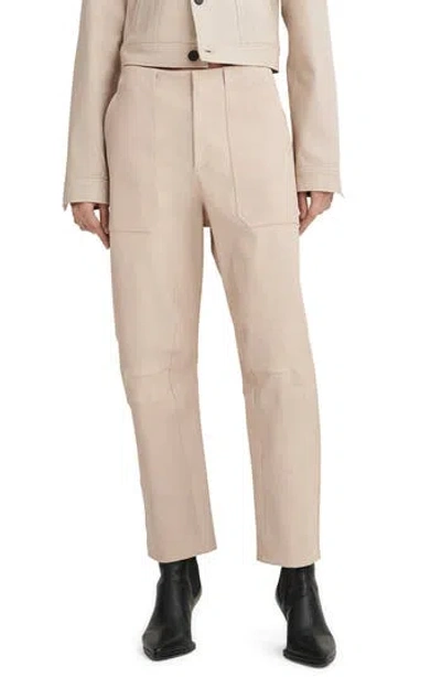 Rag & Bone Layton Leather Workwear Pants In Red