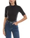Rag & Bone Lea Mock Neck Shirt In Black