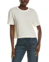 Rag & Bone Lea Stripe Boxy T-shirt In Neutral