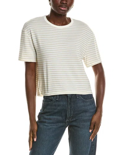 Rag & Bone Lea Stripe Boxy T-shirt In Neutral