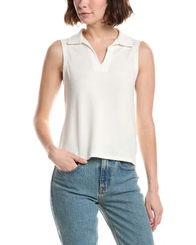 Rag & Bone Lea Tank Polo Shirt In White