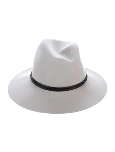 Pre-owned Rag & Bone Leather Accented Fedora In Gray