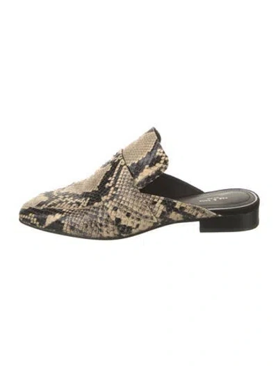 Pre-owned Rag & Bone Leather Animal Print Mules In Multi
