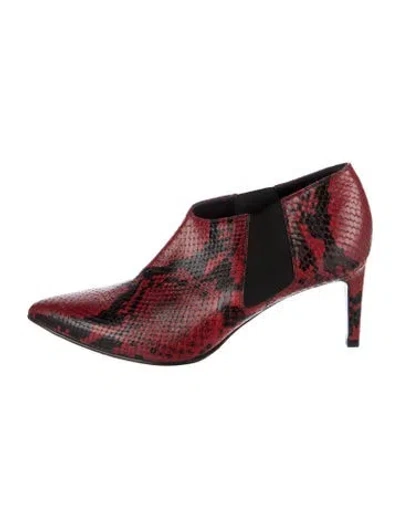 Pre-owned Rag & Bone Leather Animal Print Pumps In Red
