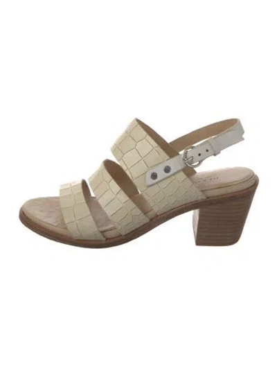 Pre-owned Rag & Bone Leather Animal Print Sandals In Neutrals