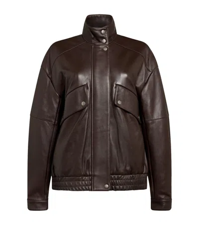 RAG & BONE LEATHER ARIA BOMBER JACKET