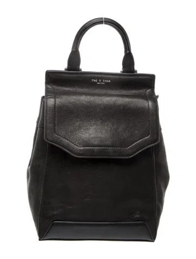 Pre-owned Rag & Bone Leather Backpack In Black