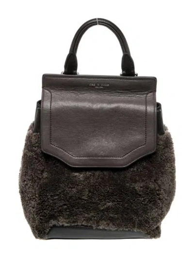 Pre-owned Rag & Bone Leather Backpack In Black