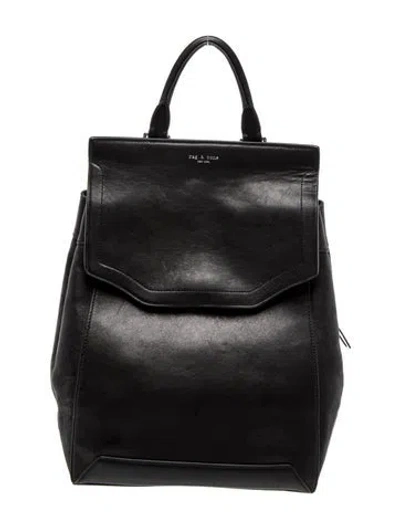 Pre-owned Rag & Bone Leather Backpack In Black