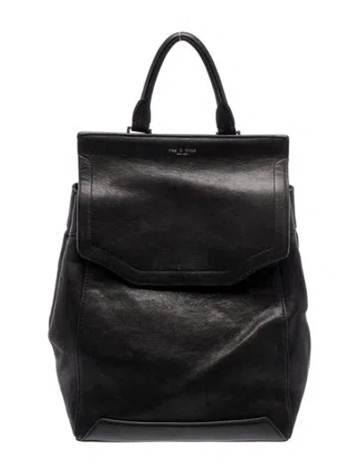 Pre-owned Rag & Bone Leather Backpack In Black