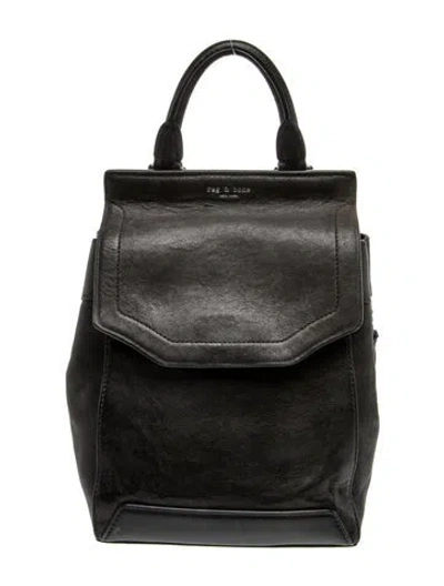 Pre-owned Rag & Bone Leather Backpack In Black
