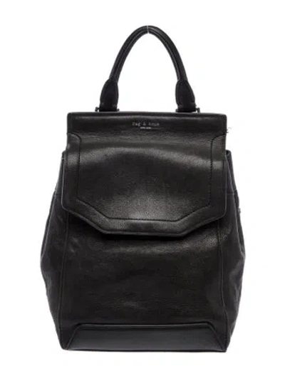 Pre-owned Rag & Bone Leather Backpack In Black