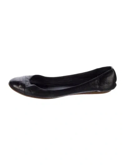 Pre-owned Rag & Bone Leather Ballet Flats In Black