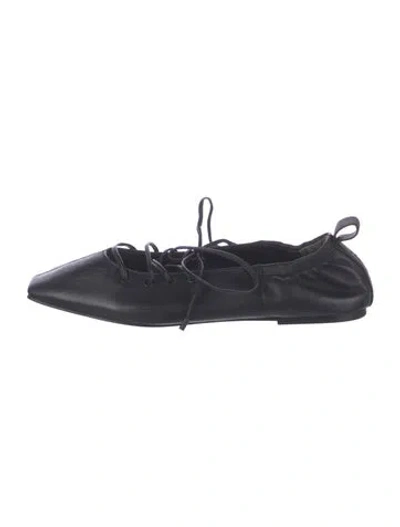 Pre-owned Rag & Bone Leather Ballet Flats In Black