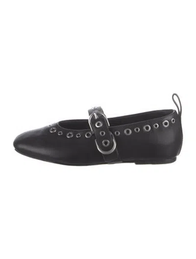 Pre-owned Rag & Bone Leather Ballet Flats In Black
