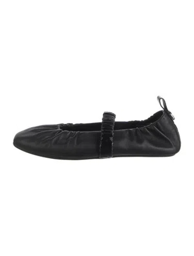 Pre-owned Rag & Bone Leather Ballet Flats In Black
