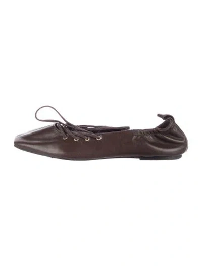 Pre-owned Rag & Bone Leather Ballet Flats In Brown