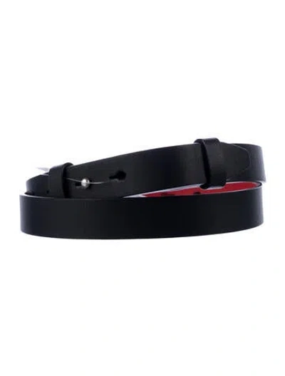 Pre-owned Rag & Bone Leather Belt In Black/red