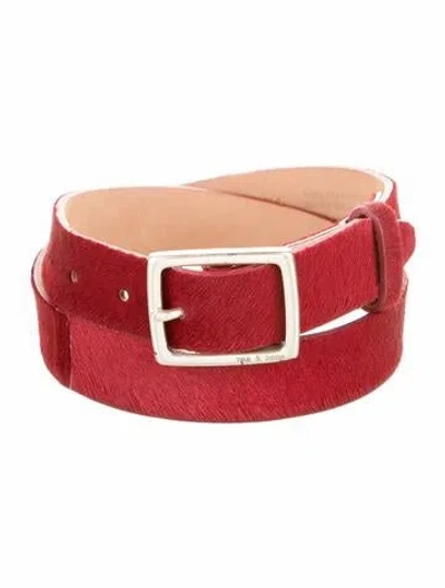 Pre-owned Rag & Bone Leather Belt In Red